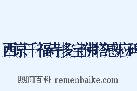 西京千福寺多宝佛塔感应碑是什么意思的图片